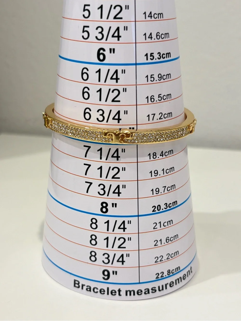 Tory Burch Gold and Crystal Pavé Logo Hinge Bracelet